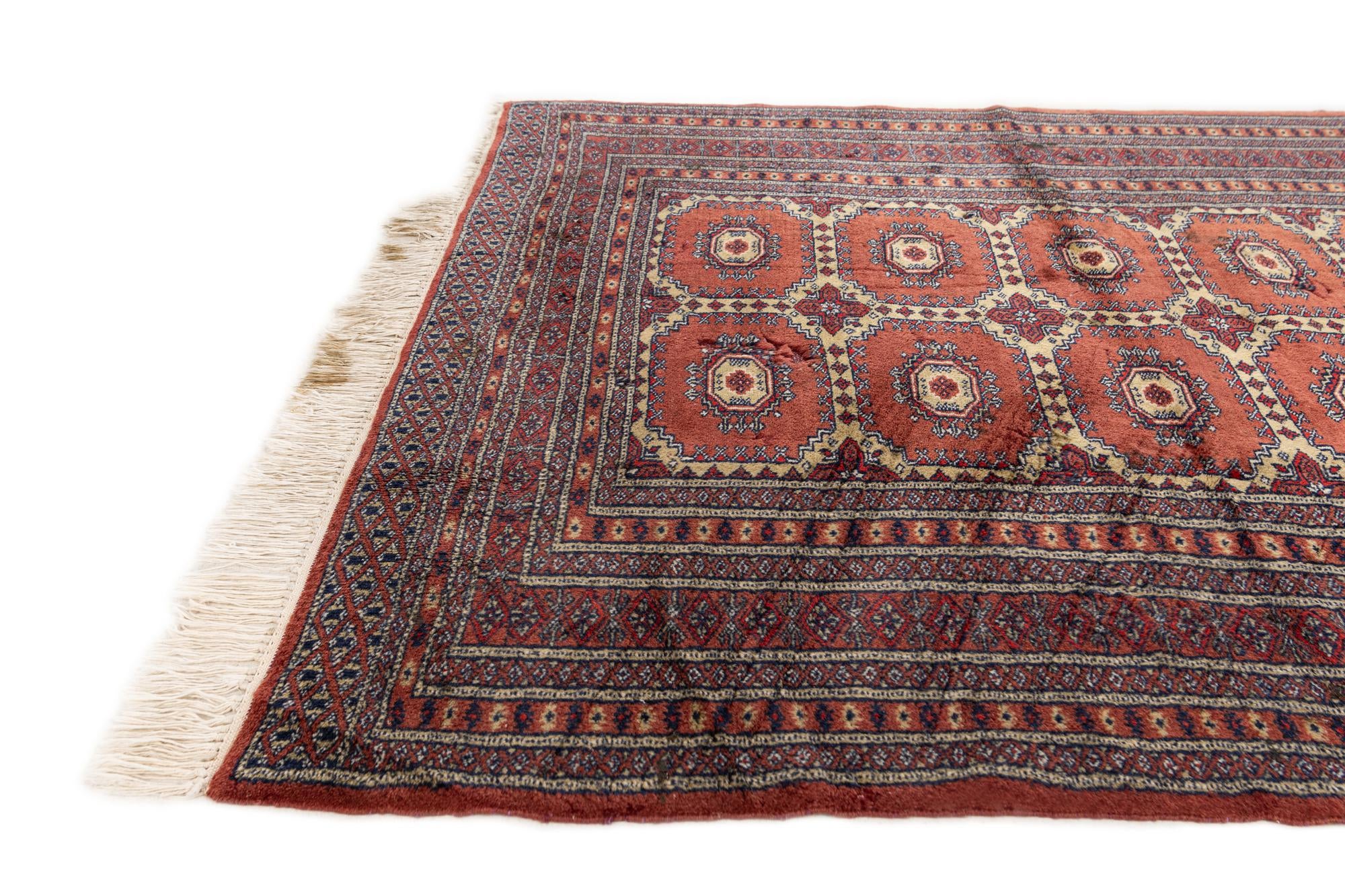 4' 1 x 6' 5 Hand Knotted Bokhara Oriental Wool Rug