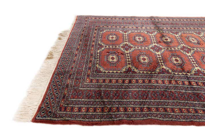 4' 1 x 6' 5 Hand Knotted Bokhara Oriental Wool Rug