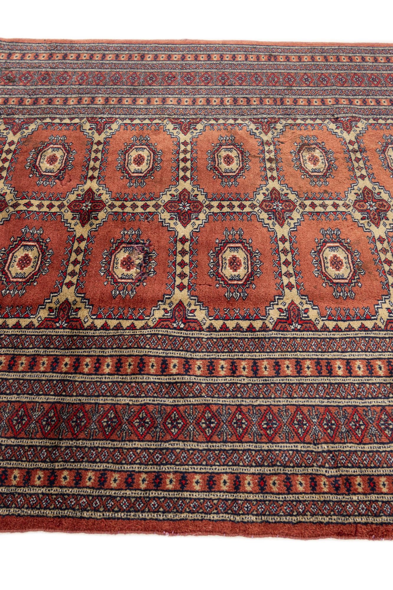 4' 1 x 6' 5 Hand Knotted Bokhara Oriental Wool Rug