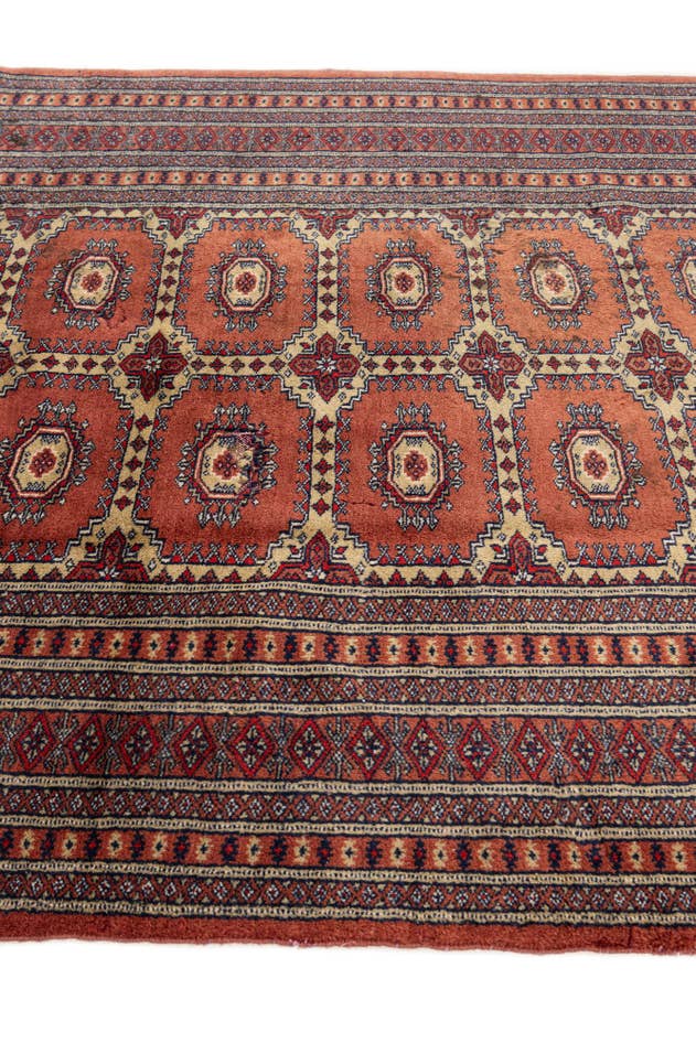 Detail image of 4' 1 x 6' 5 Hand Knotted Bokhara Oriental Wool Rug