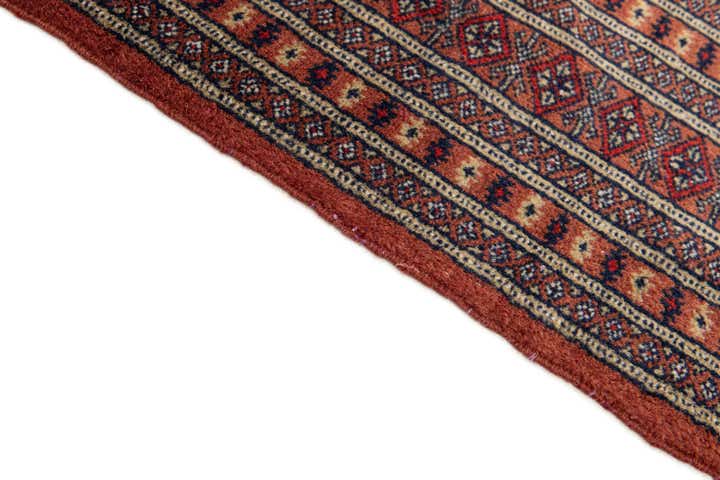 4' 1 x 6' 5 Hand Knotted Bokhara Oriental Wool Rug