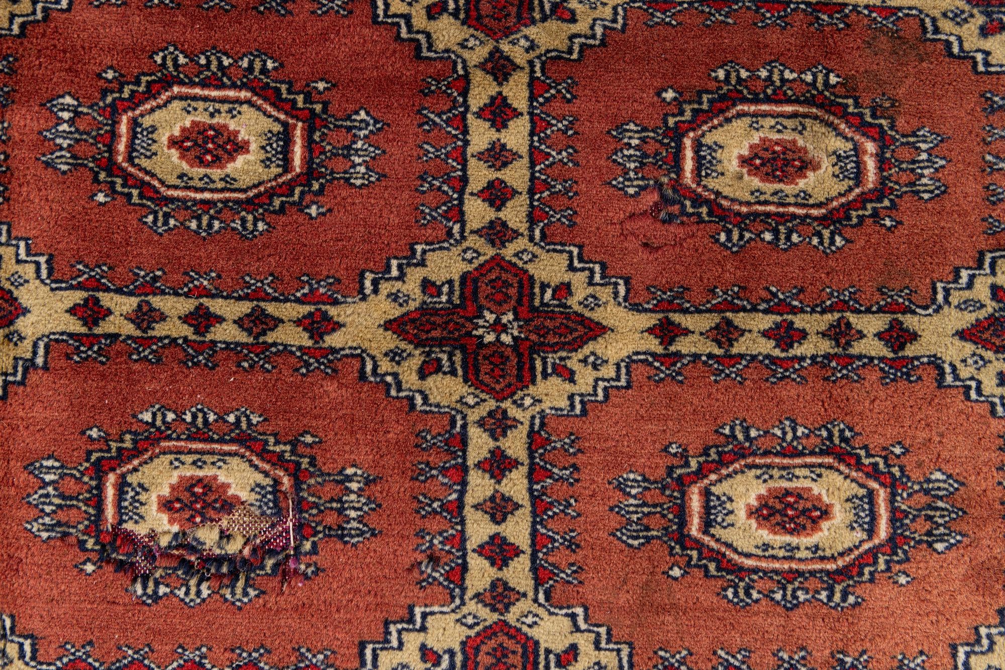 4' 1 x 6' 5 Hand Knotted Bokhara Oriental Wool Rug