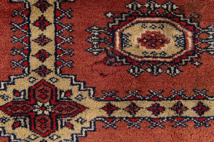 4' 1 x 6' 5 Hand Knotted Bokhara Oriental Wool Rug