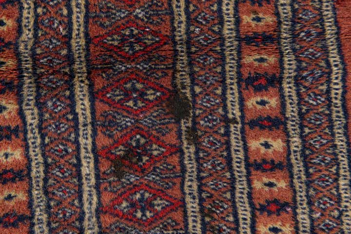 4' 1 x 6' 5 Hand Knotted Bokhara Oriental Wool Rug