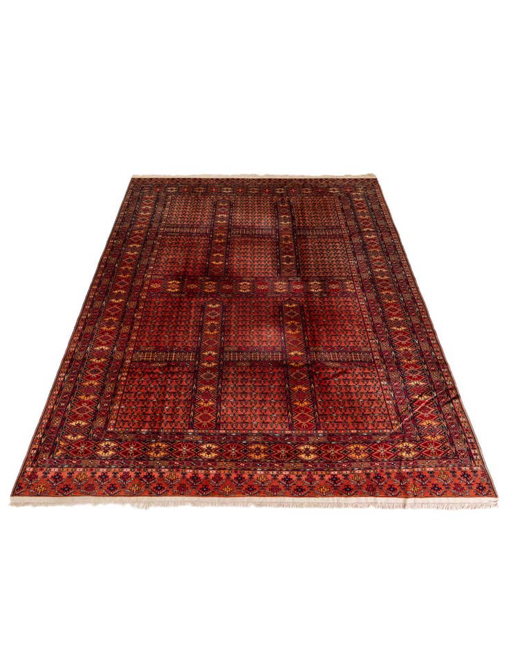Detail image of 7' 6 x 10' 6 Hand Knotted Bokhara Oriental Wool Rug