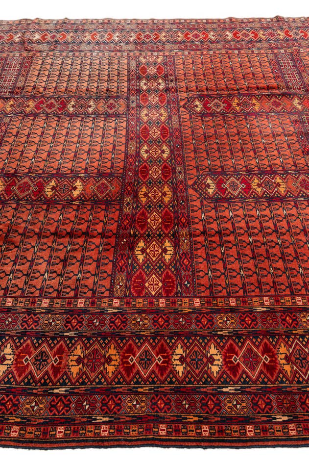 Detail image of 7' 6 x 10' 6 Hand Knotted Bokhara Oriental Wool Rug