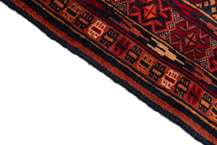 Detail image of 7' 6 x 10' 6 Hand Knotted Bokhara Oriental Wool Rug
