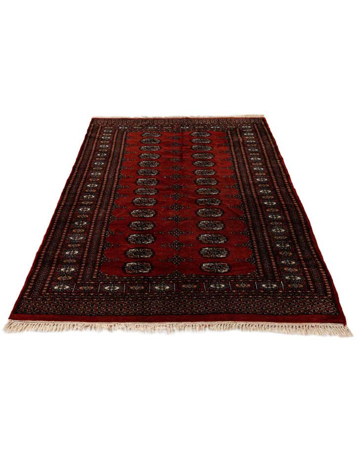 4' 1 x 6' 2 Hand Knotted Bokhara Oriental Wool Rug