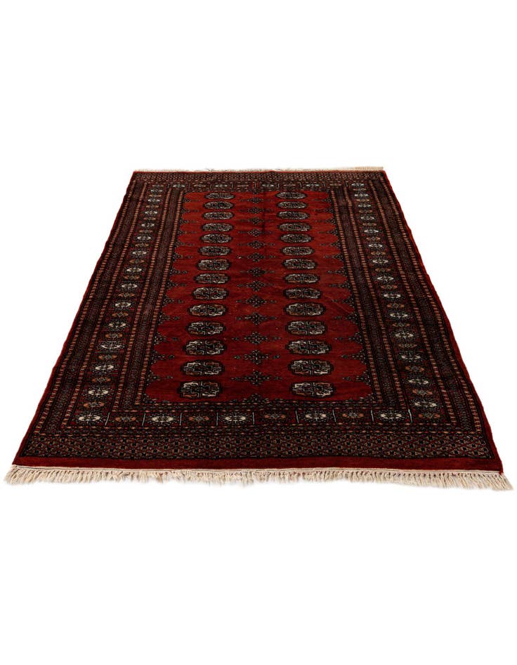 Detail image of 4' 1 x 6' 2 Hand Knotted Bokhara Oriental Wool Rug