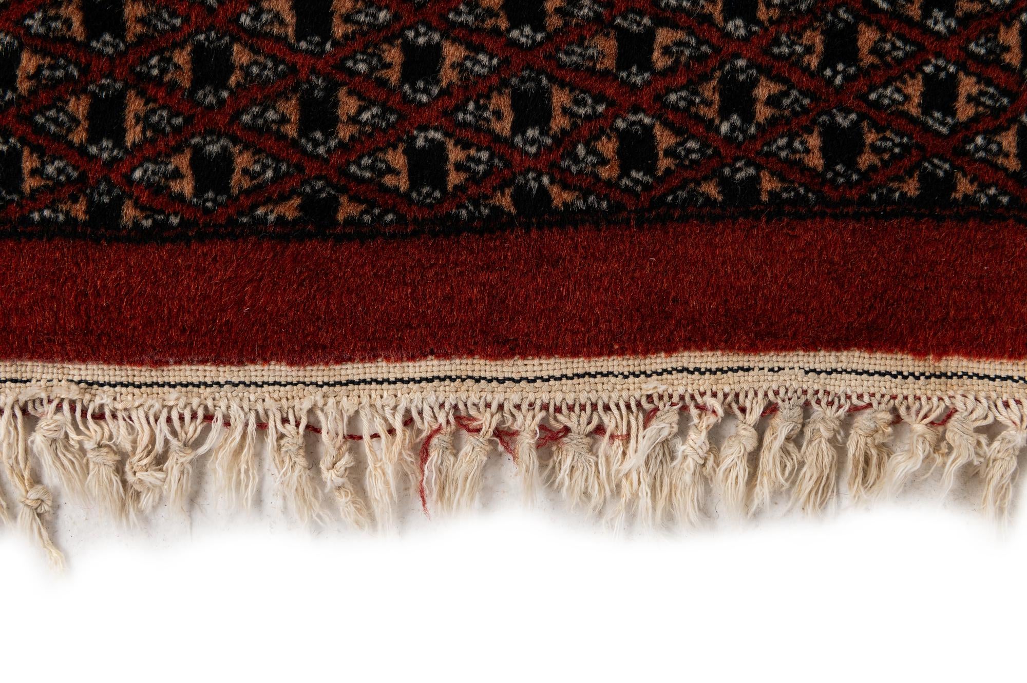 4' 1 x 6' 2 Hand Knotted Bokhara Oriental Wool Rug