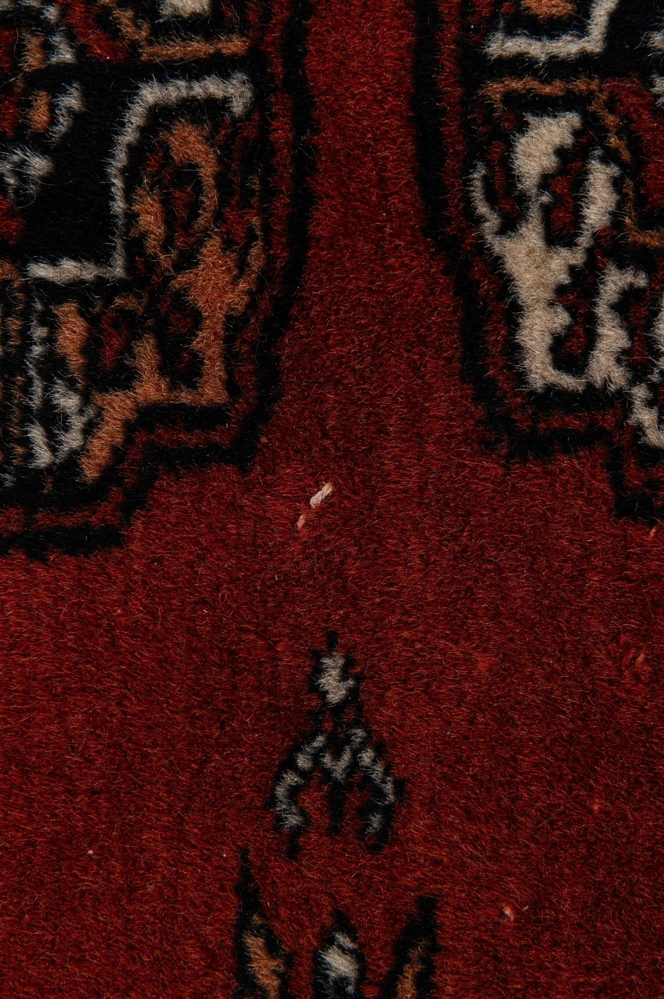 4' 1 x 6' 2 Hand Knotted Bokhara Oriental Wool Rug