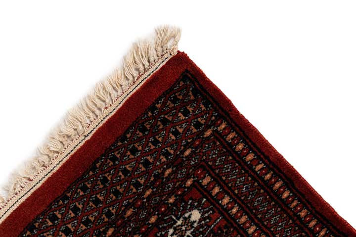 4' 1 x 6' 2 Hand Knotted Bokhara Oriental Wool Rug