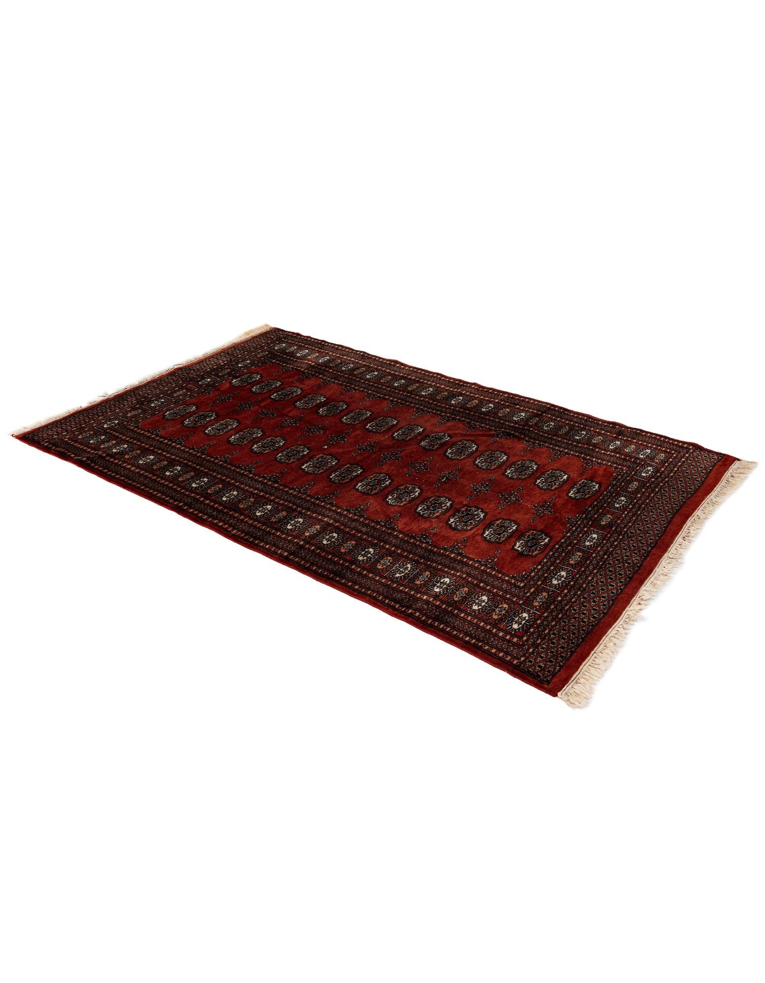 4' 1 x 6' 2 Hand Knotted Bokhara Oriental Wool Rug