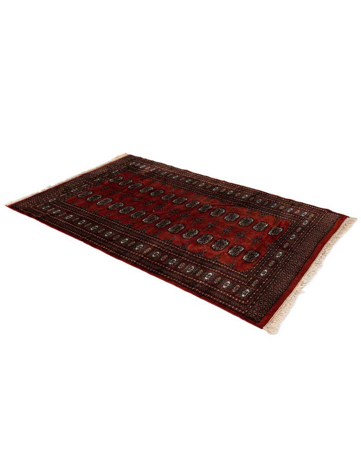 4' 1 x 6' 2 Hand Knotted Bokhara Oriental Wool Rug