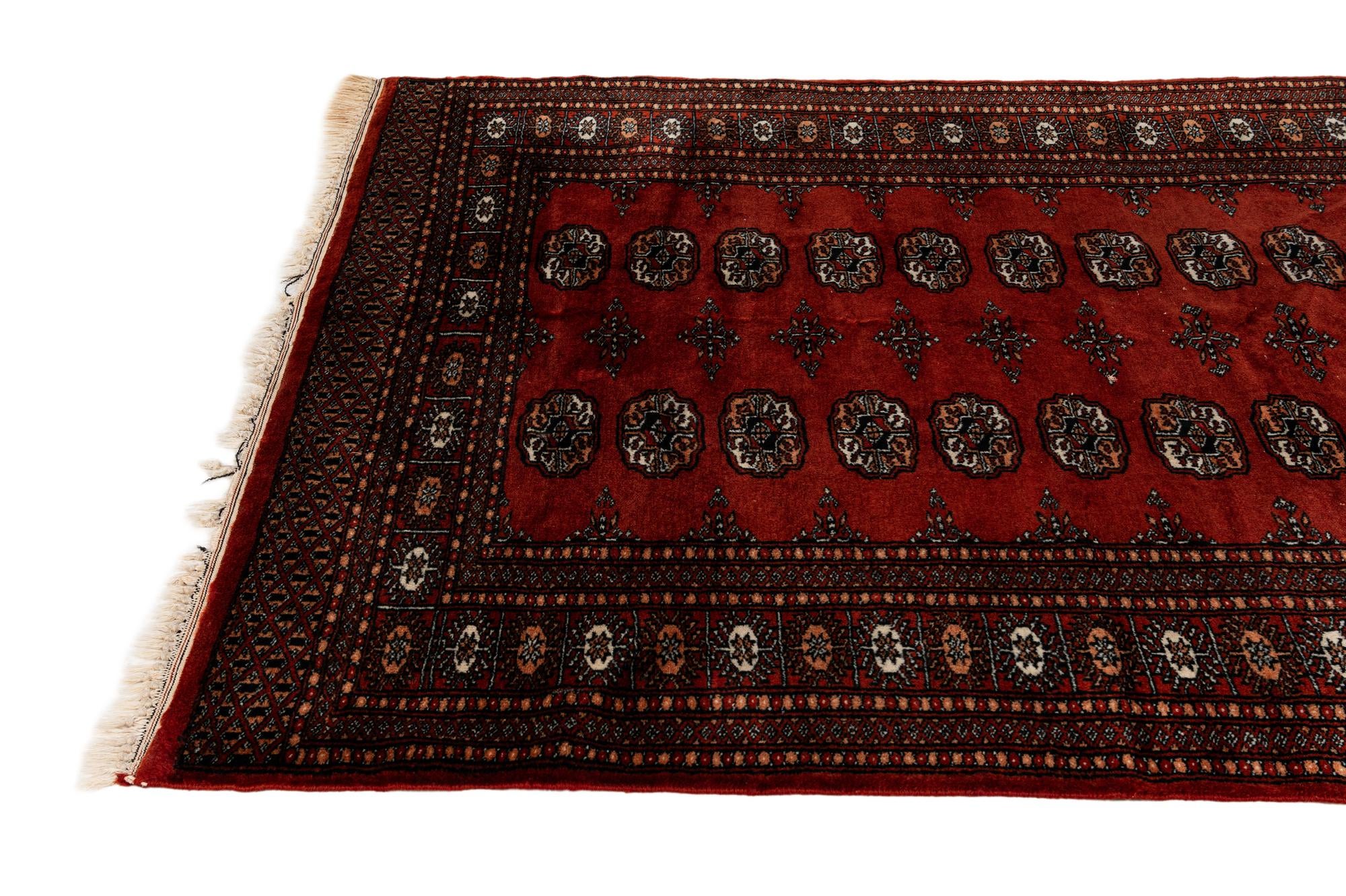 4' 1 x 6' 2 Hand Knotted Bokhara Oriental Wool Rug