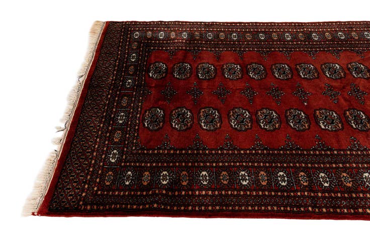Detail image of 4' 1 x 6' 2 Hand Knotted Bokhara Oriental Wool Rug