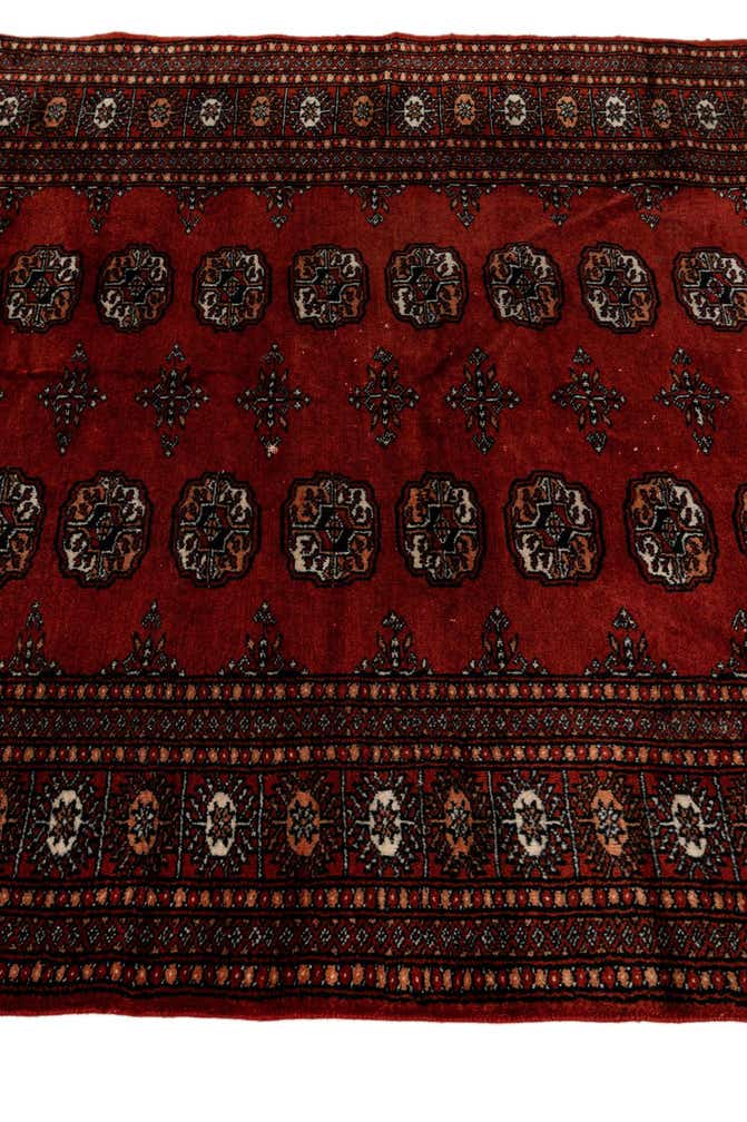 4' 1 x 6' 2 Hand Knotted Bokhara Oriental Wool Rug