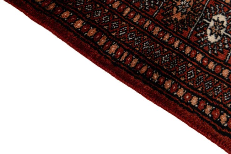 Detail image of 4' 1 x 6' 2 Hand Knotted Bokhara Oriental Wool Rug