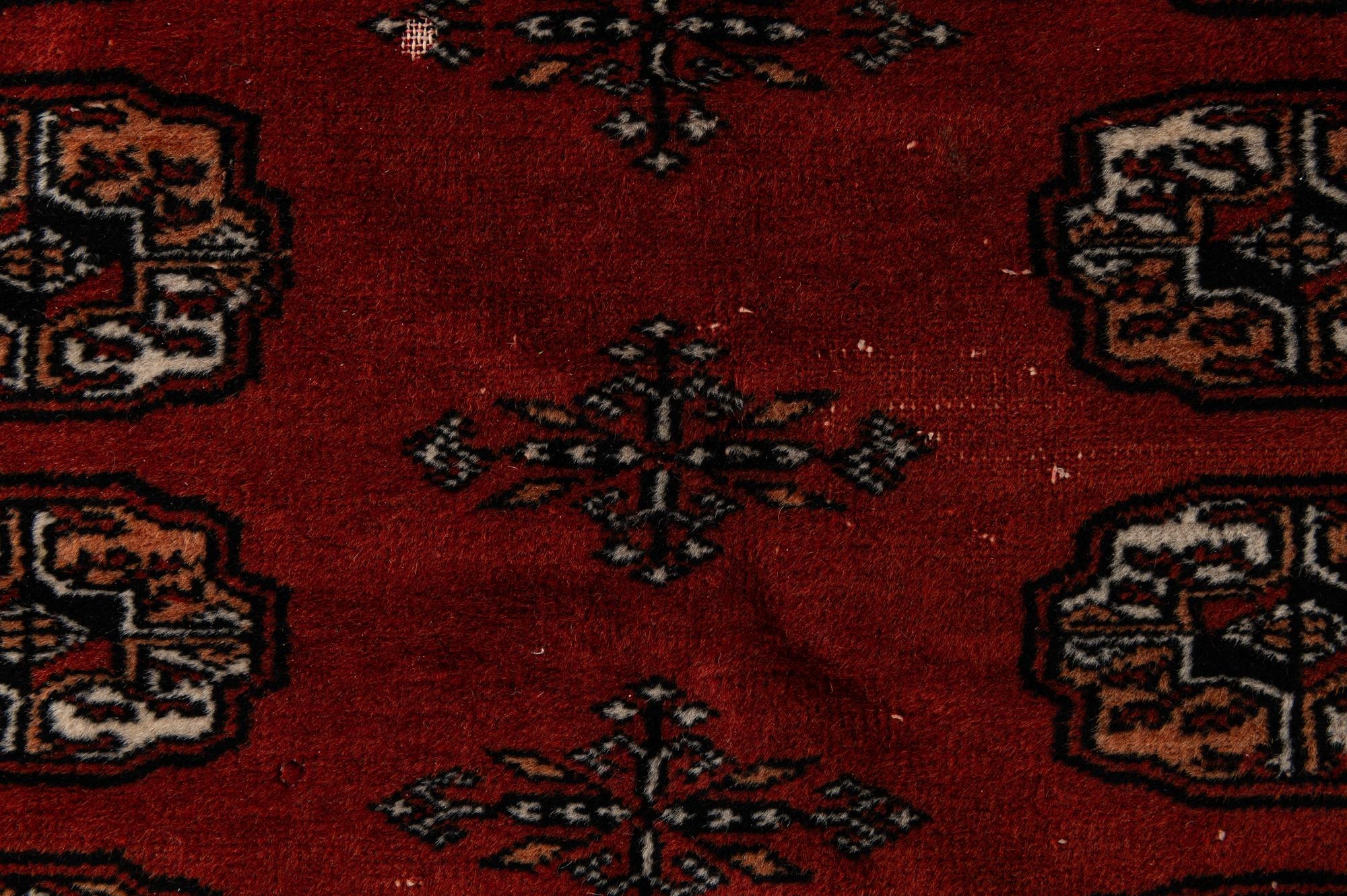 4' 1 x 6' 2 Hand Knotted Bokhara Oriental Wool Rug