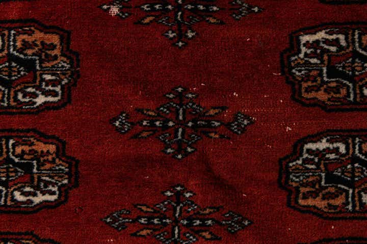 4' 1 x 6' 2 Hand Knotted Bokhara Oriental Wool Rug