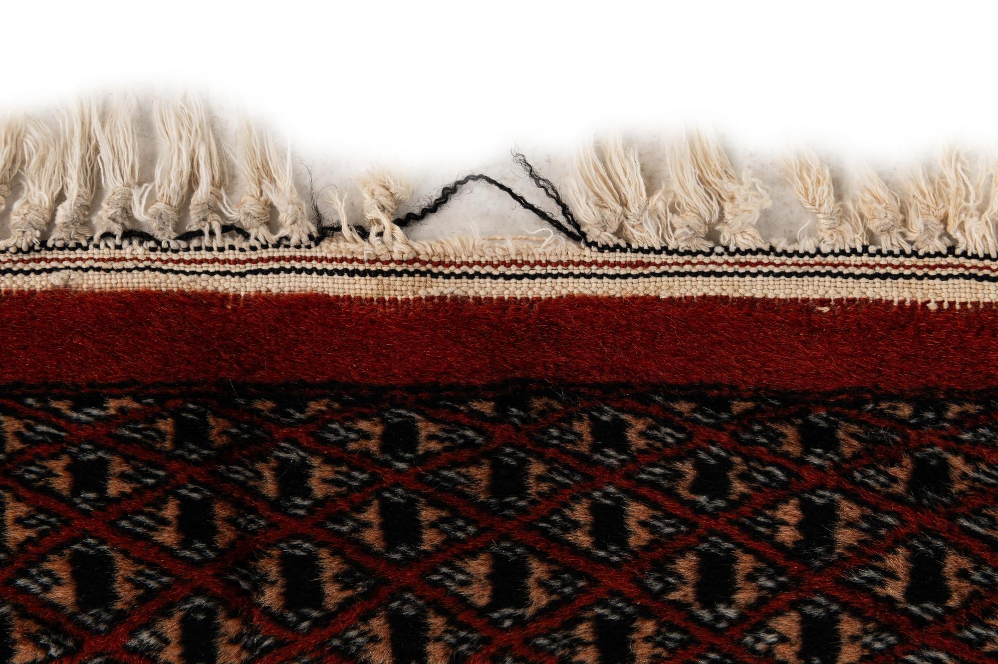 4' 1 x 6' 2 Hand Knotted Bokhara Oriental Wool Rug