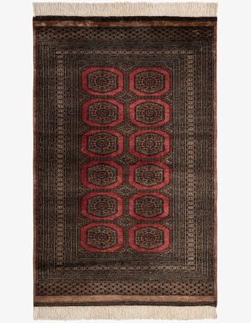 4' 2 x 6' 6 Hand Knotted Bokhara Wool Rug