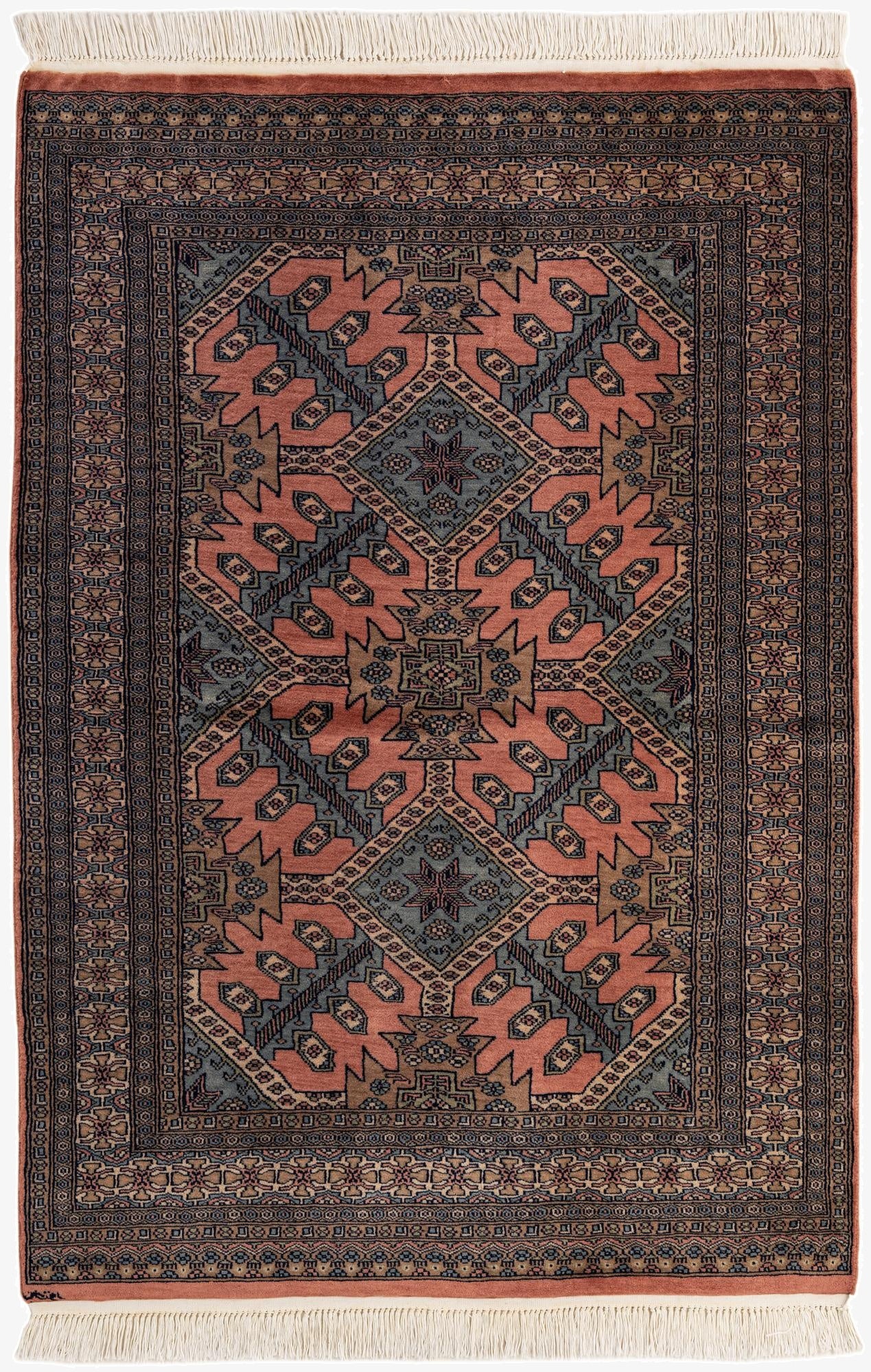 4' 2 x 6'  Hand Knotted Bokhara Wool Rug
