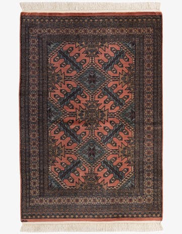 4' 2 x 6' Hand Knotted Bokhara Wool Rug