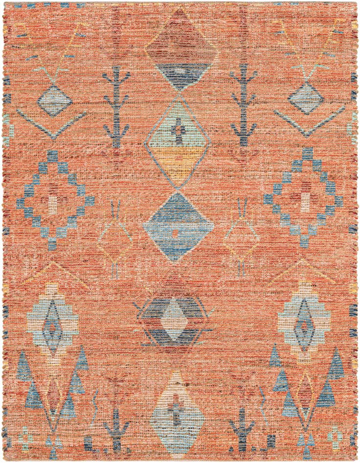 Detail image of 4' 1 x 6' 1 Hand Woven Chenille Jute Rug