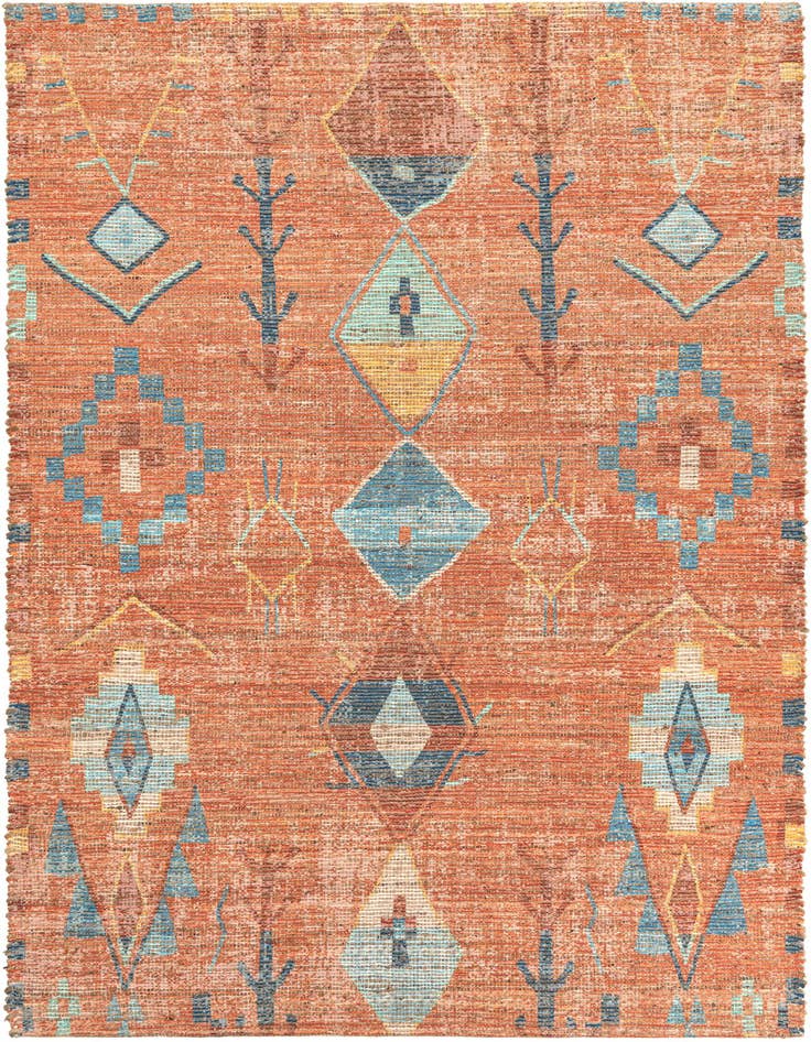 Detail image of 5' 1 x 8' Hand Woven Chenille Jute Rug