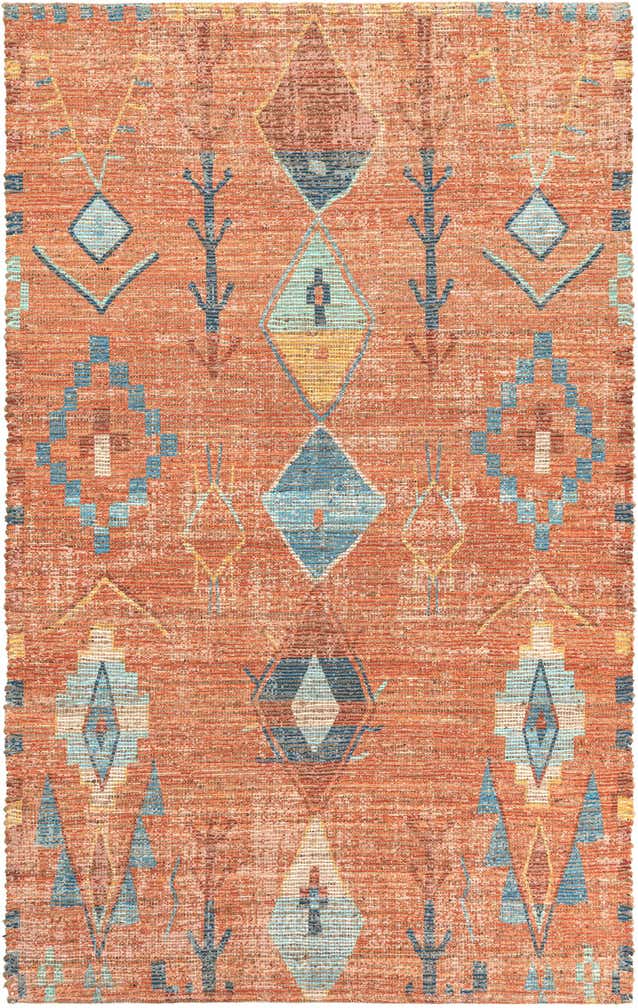 5' 1 x 8' Hand Woven Chenille Jute Rug