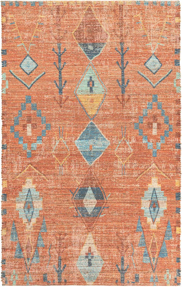 Detail image of 5' 1 x 8' Hand Woven Chenille Jute Rug