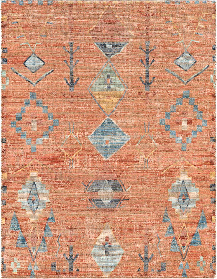 Detail image of 6' 1 x 9' Hand Woven Chenille Jute Rug