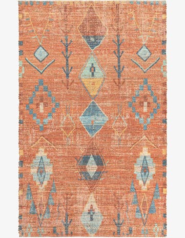 5' 1 x 8' Hand Woven Chenille Jute Rug