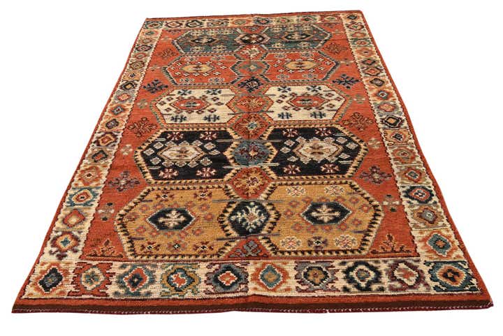 5' 7 x 8' 2 Hand Knotted Darya Wool Rug