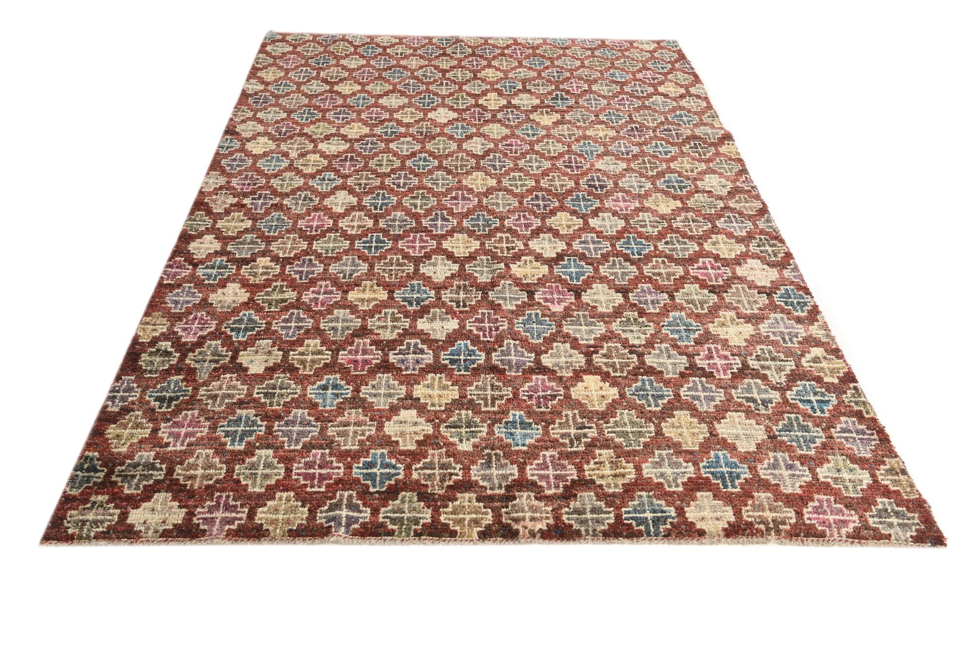 5' 6 x 8' Hand Knotted Darya Wool Rug