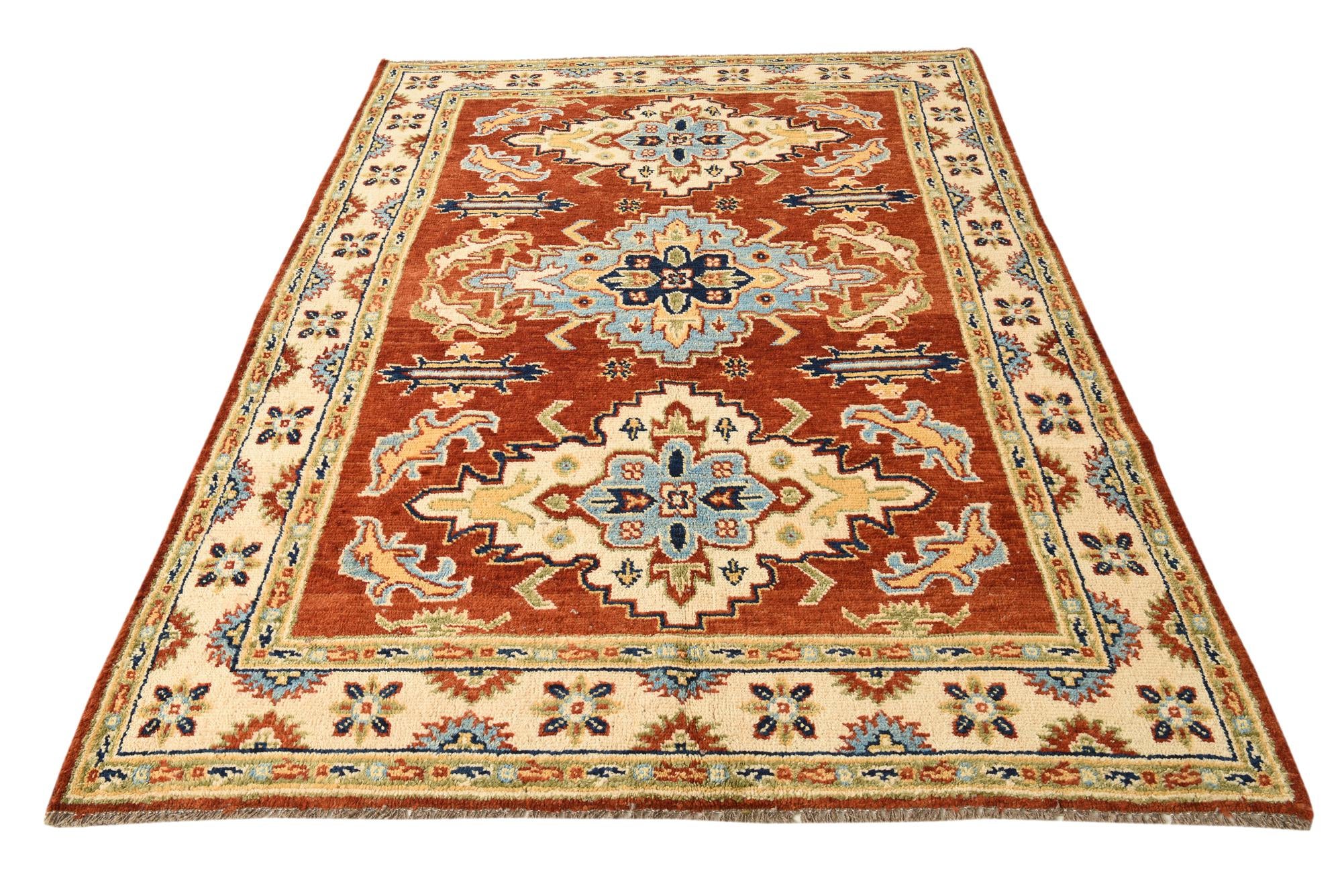 5' 9 x 7' 9 Hand Knotted Darya Wool Rug