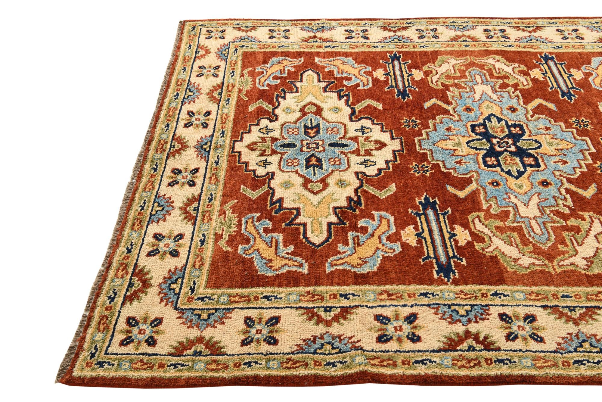 5' 9 x 7' 9 Hand Knotted Darya Wool Rug