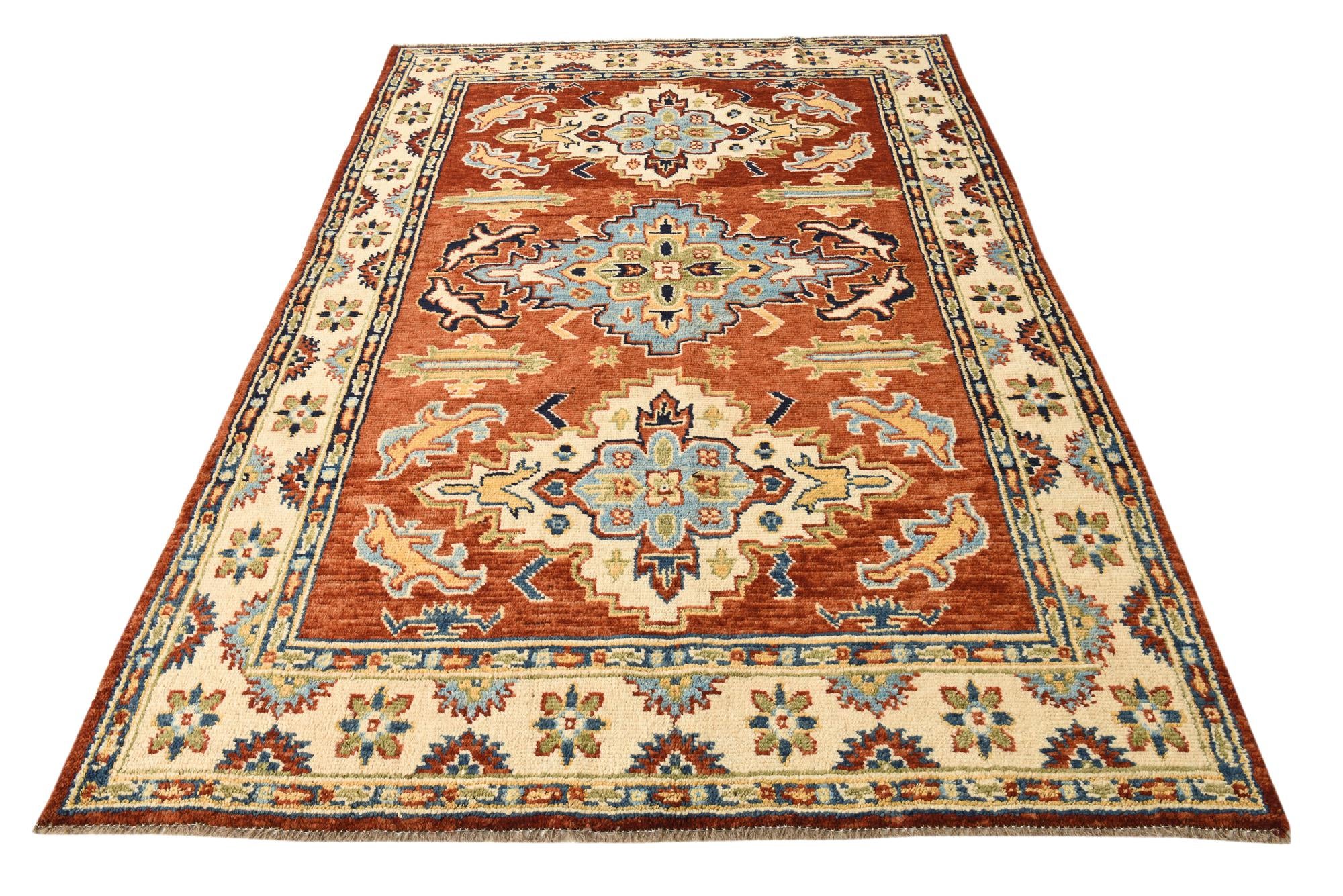 5' 8 x 8' 3 Hand Knotted Darya Wool Rug