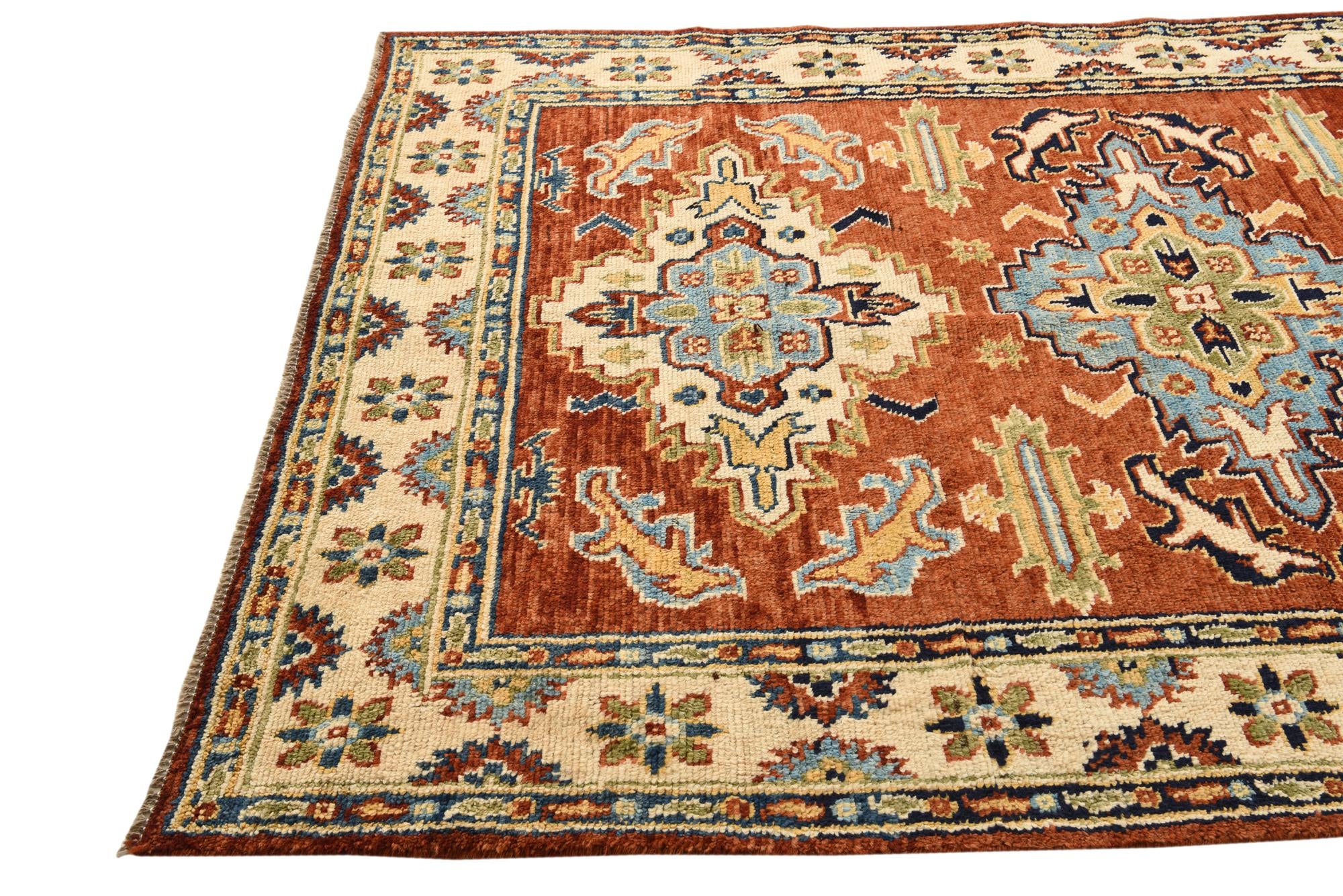 5' 8 x 8' 3 Hand Knotted Darya Wool Rug