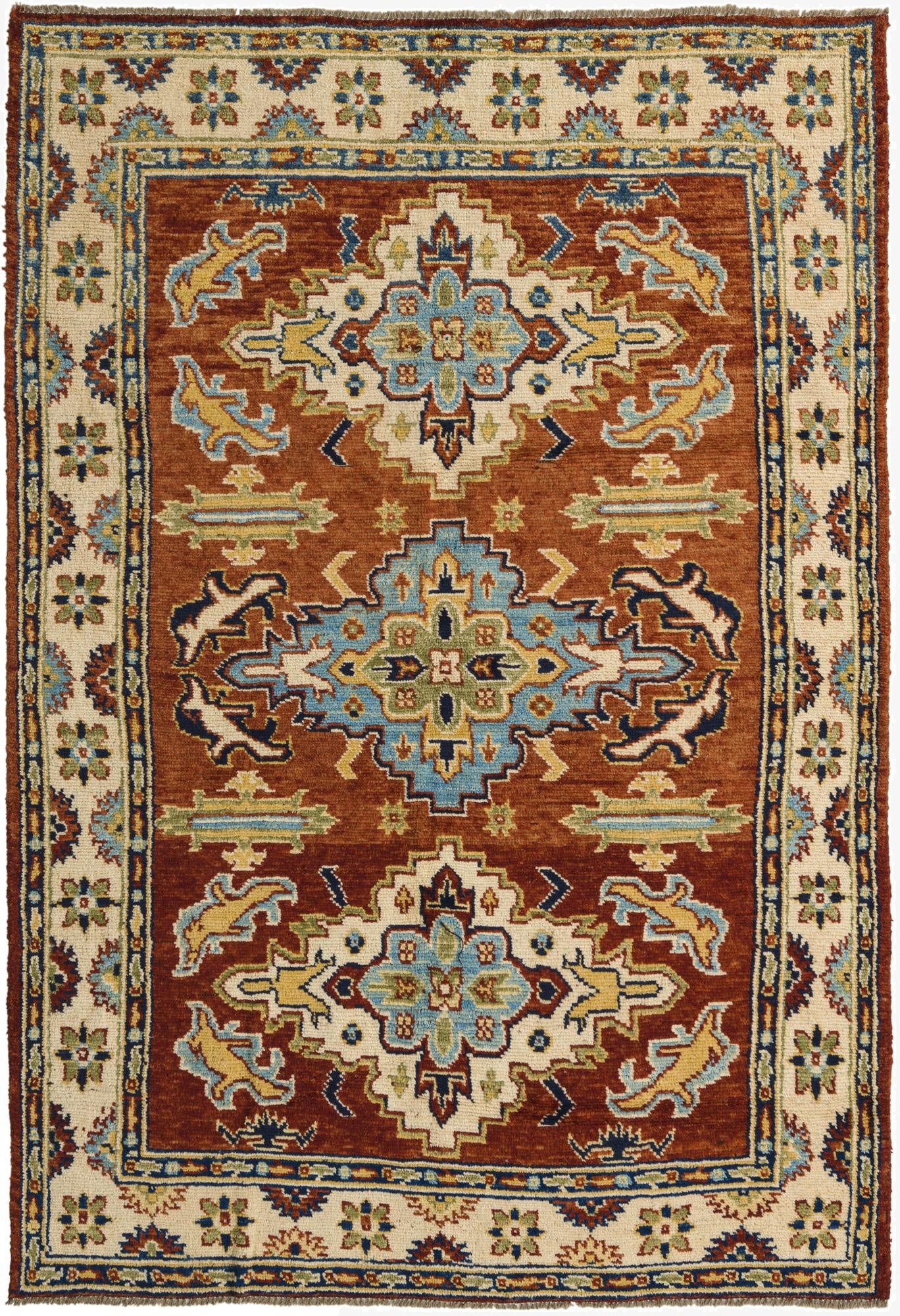 5' 8 x 8' 3  Hand Knotted Darya Wool Rug