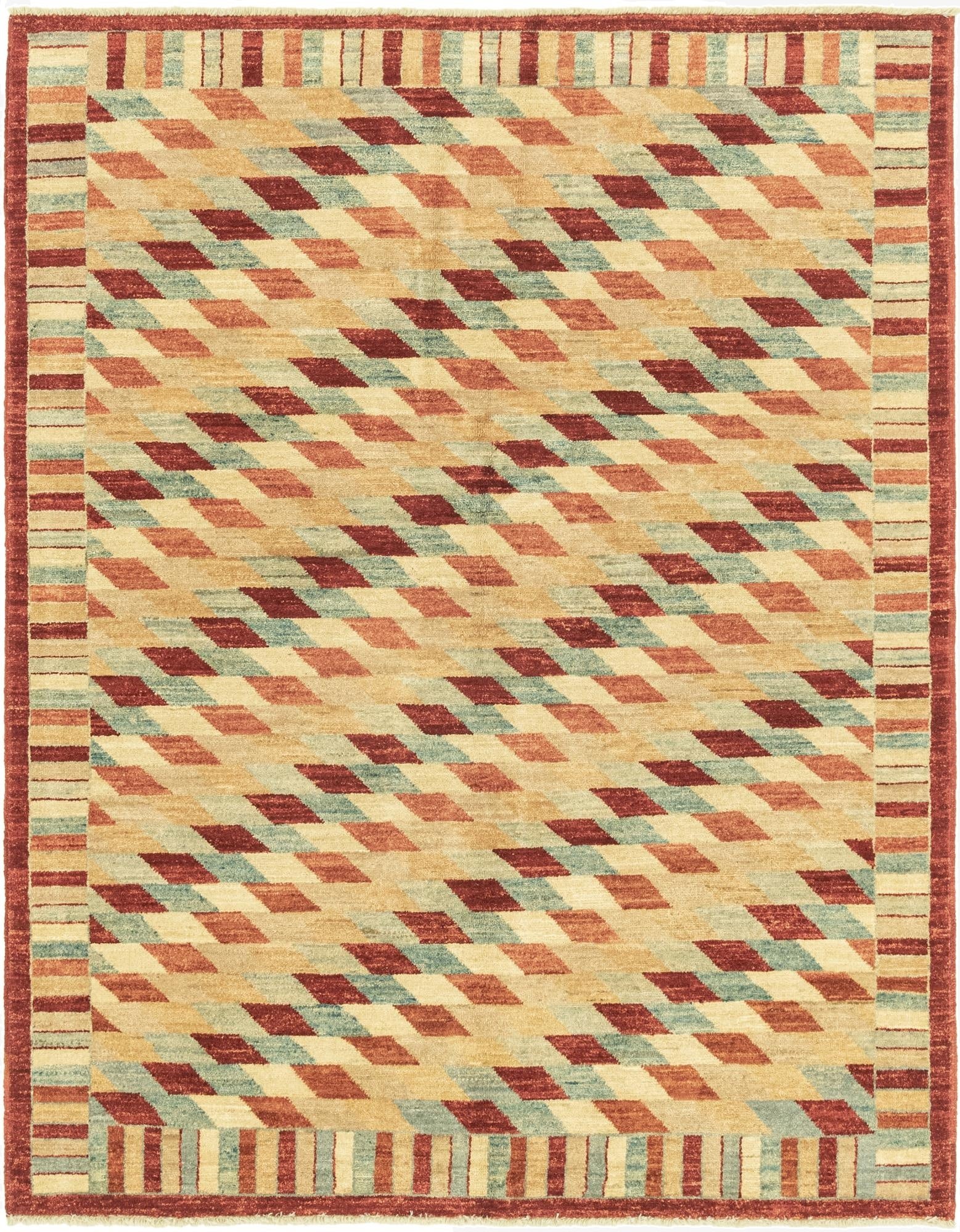 5' 2 x 6' 7  Hand Knotted Darya Oriental Rug