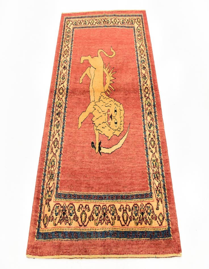 Detail image of 3' 10 x 5' 4 Hand Knotted Ghashghaei Persian Wool Rug