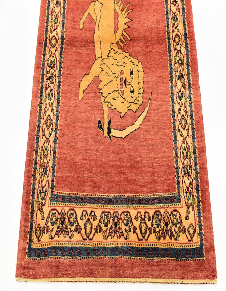 Detail image of 3' 10 x 5' 4 Hand Knotted Ghashghaei Persian Wool Rug