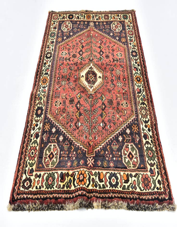 Detail image of 3' 8 x 5' 2 Hand Knotted Ghashghaei Persian Wool Rug