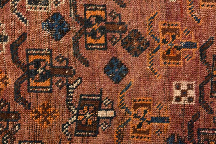 4' 4 x 7' 2 Hand Knotted Ghashghaei Persian Wool Rug