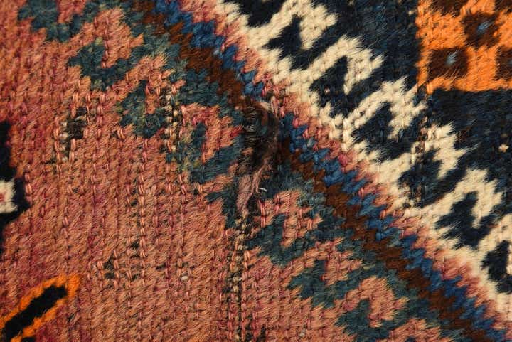 4' 4 x 7' 2 Hand Knotted Ghashghaei Persian Wool Rug