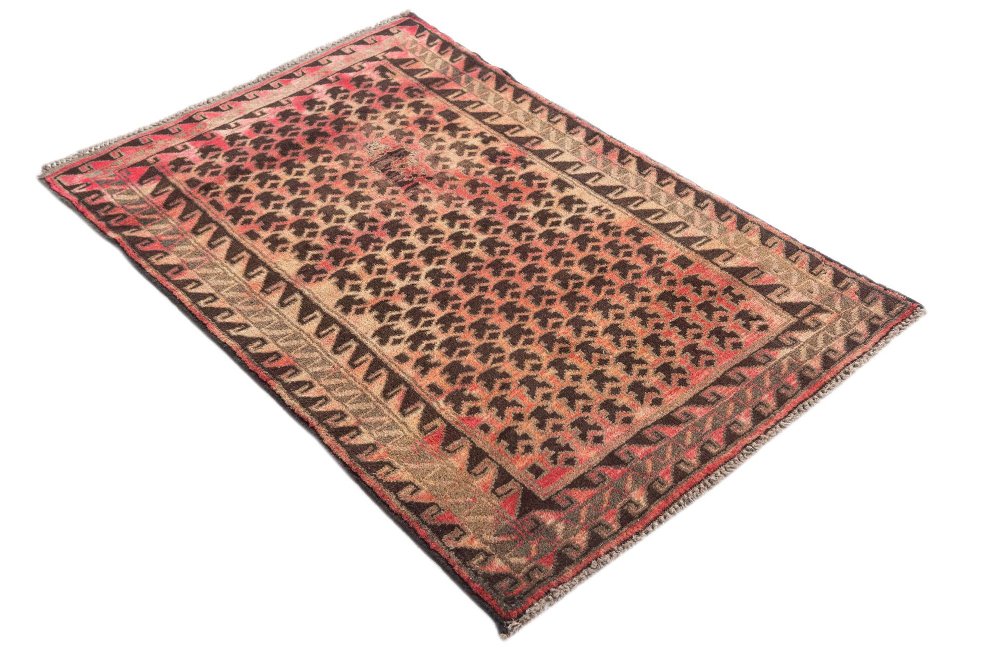 2' 10 x 4' 5 Hand Knotted Hamedan Persian Wool Rug