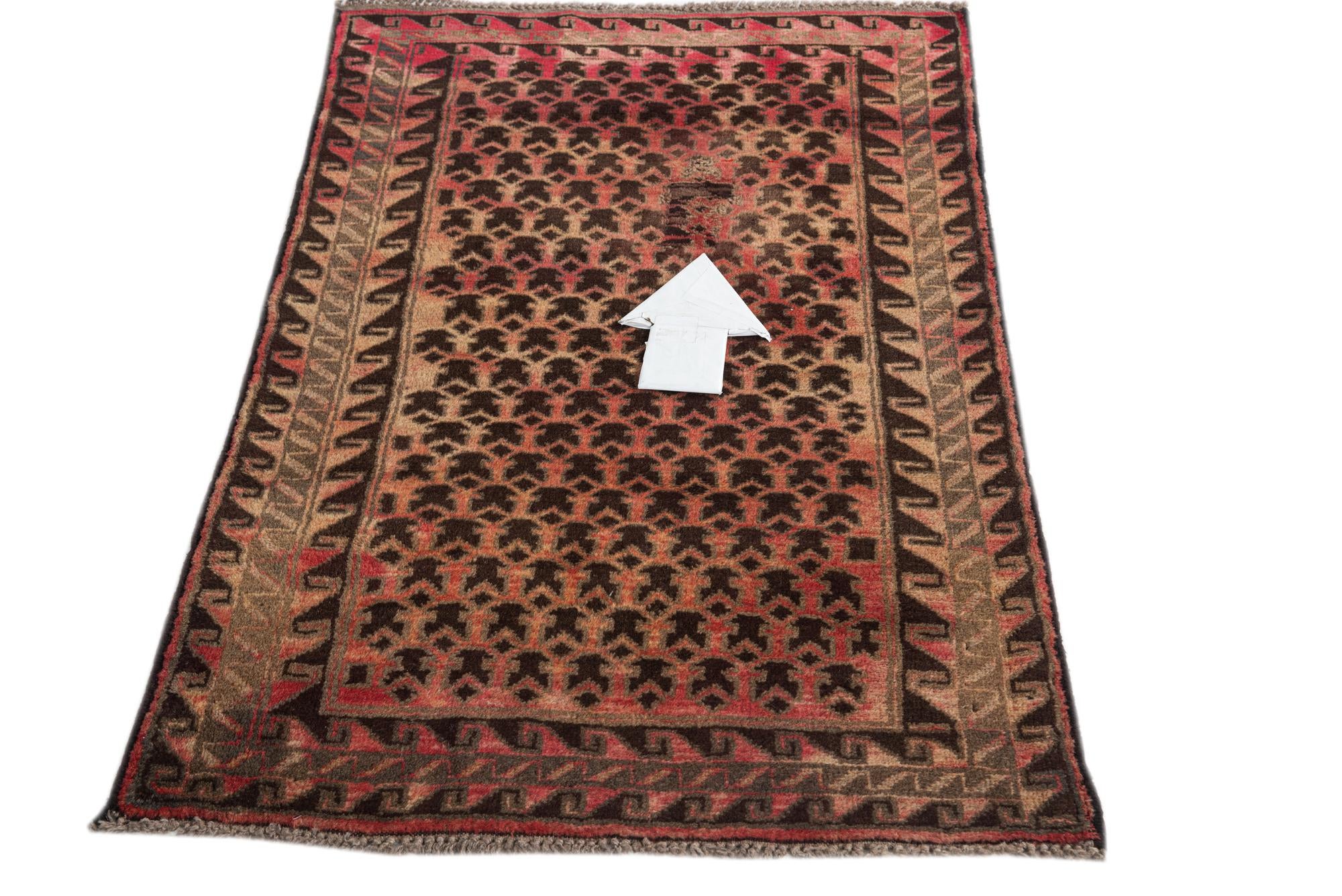 2' 10 x 4' 5 Hand Knotted Hamedan Persian Wool Rug