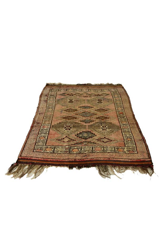 Detail image of 4' 7 x 8' Hand Knotted Hamedan Persian Wool Rug